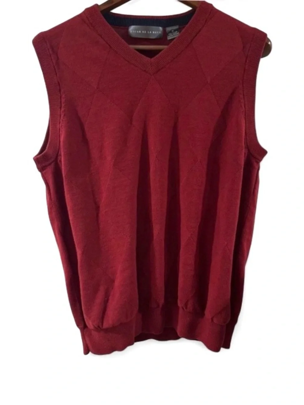 VTG Y2K Oscar de la Renta Red Sweater Vest Size Men’s Medium